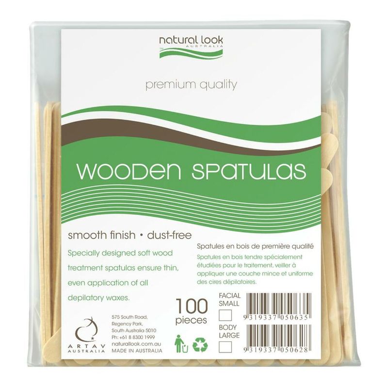 Natural Look Wooden Spatulas Body 100pk
