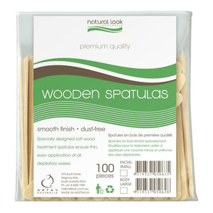 Natural Look Wooden Spatulas Facial 100pk