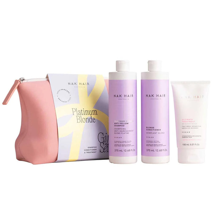 Nak Holiday Platinum Blonde Gift Set with Bag