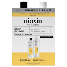 Load image into Gallery viewer, Nioxin Scalp + Hair Thickening System 1 Duo Pack 1 Litre