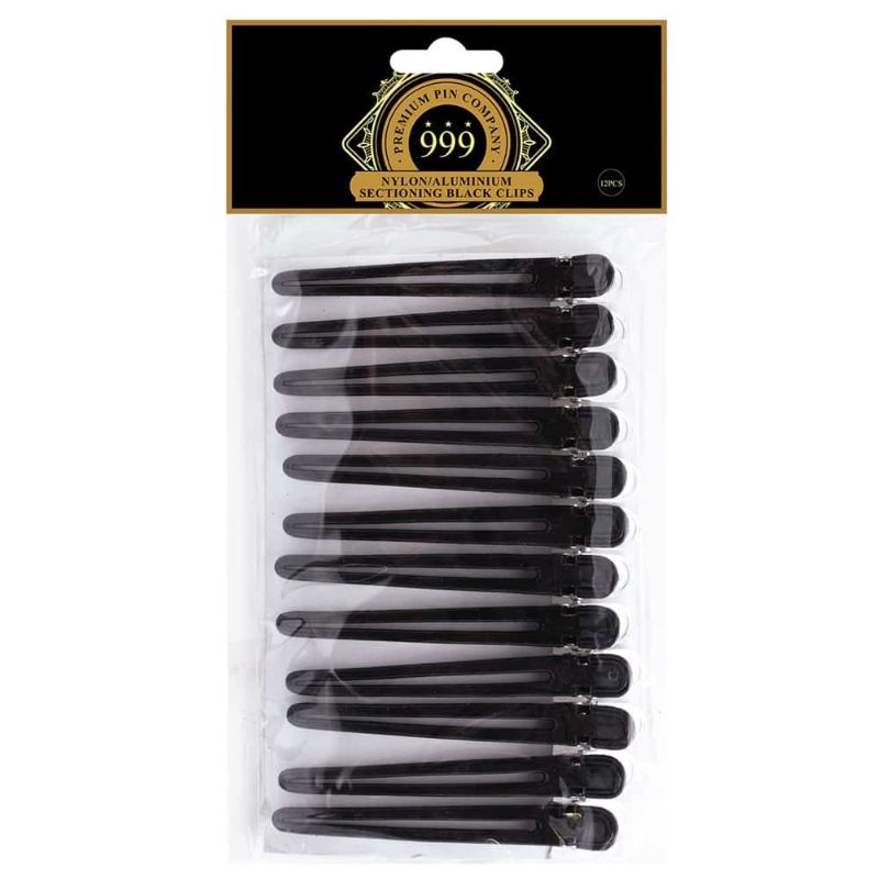 999 Nylon/Aluminum 12pc Sectioning Clips Black