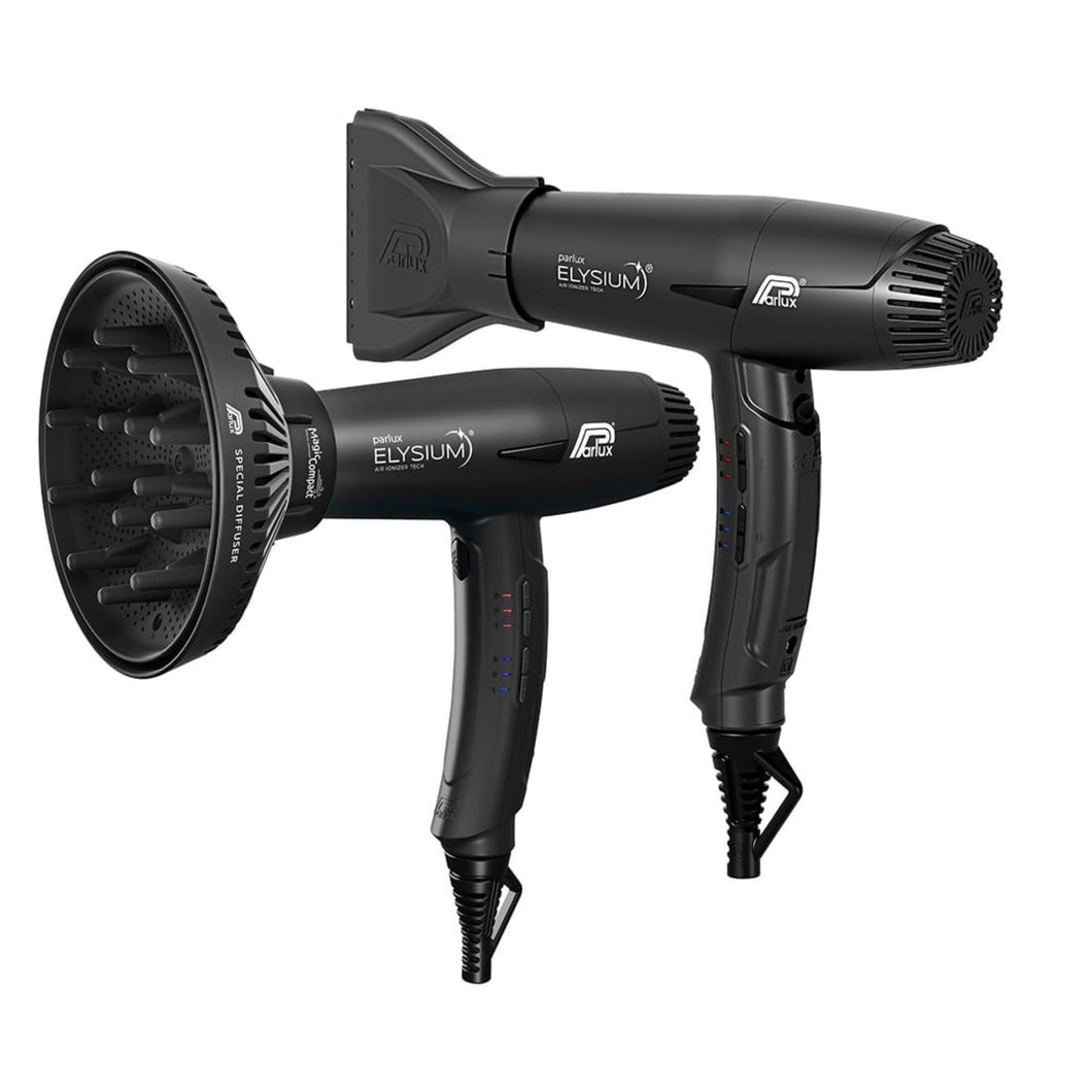Parlux Elysium Hair Dryer 2300W - Black With Diffuser