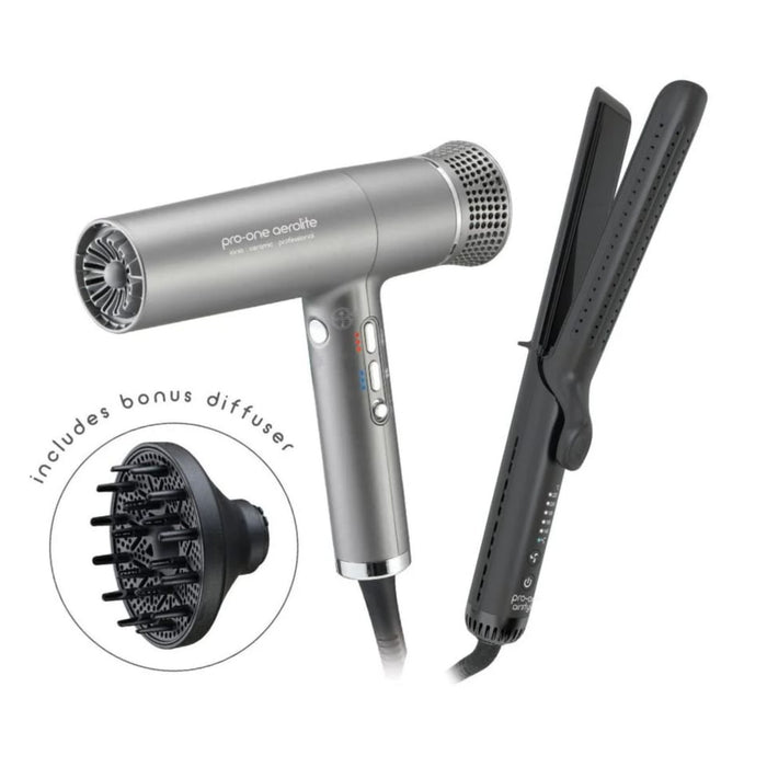 Pro-One Aero Lite Dryer Titanium - Bonus Pro-One Airstyler