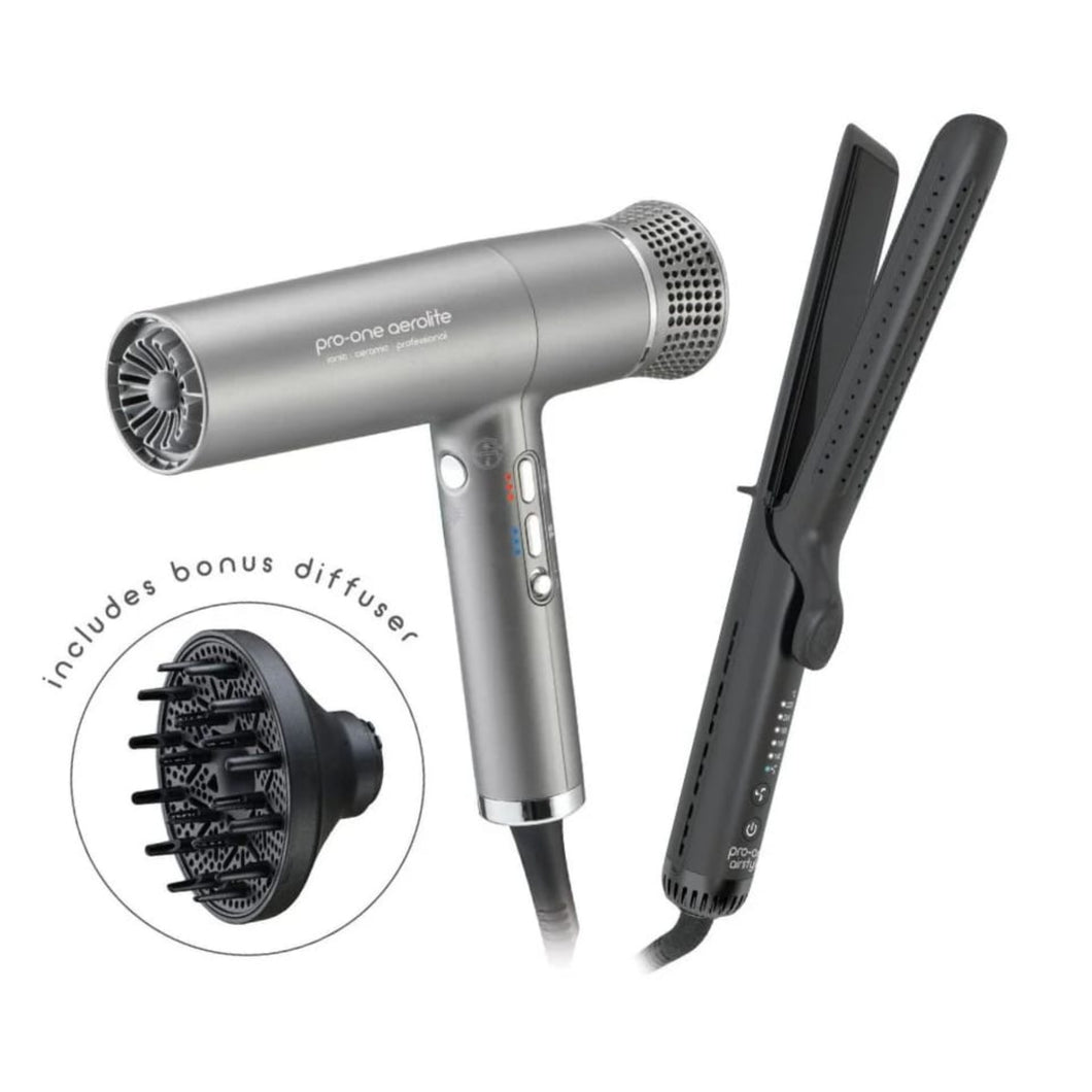Pro-One Aero Lite Dryer Titanium - Bonus Pro-One Airstyler