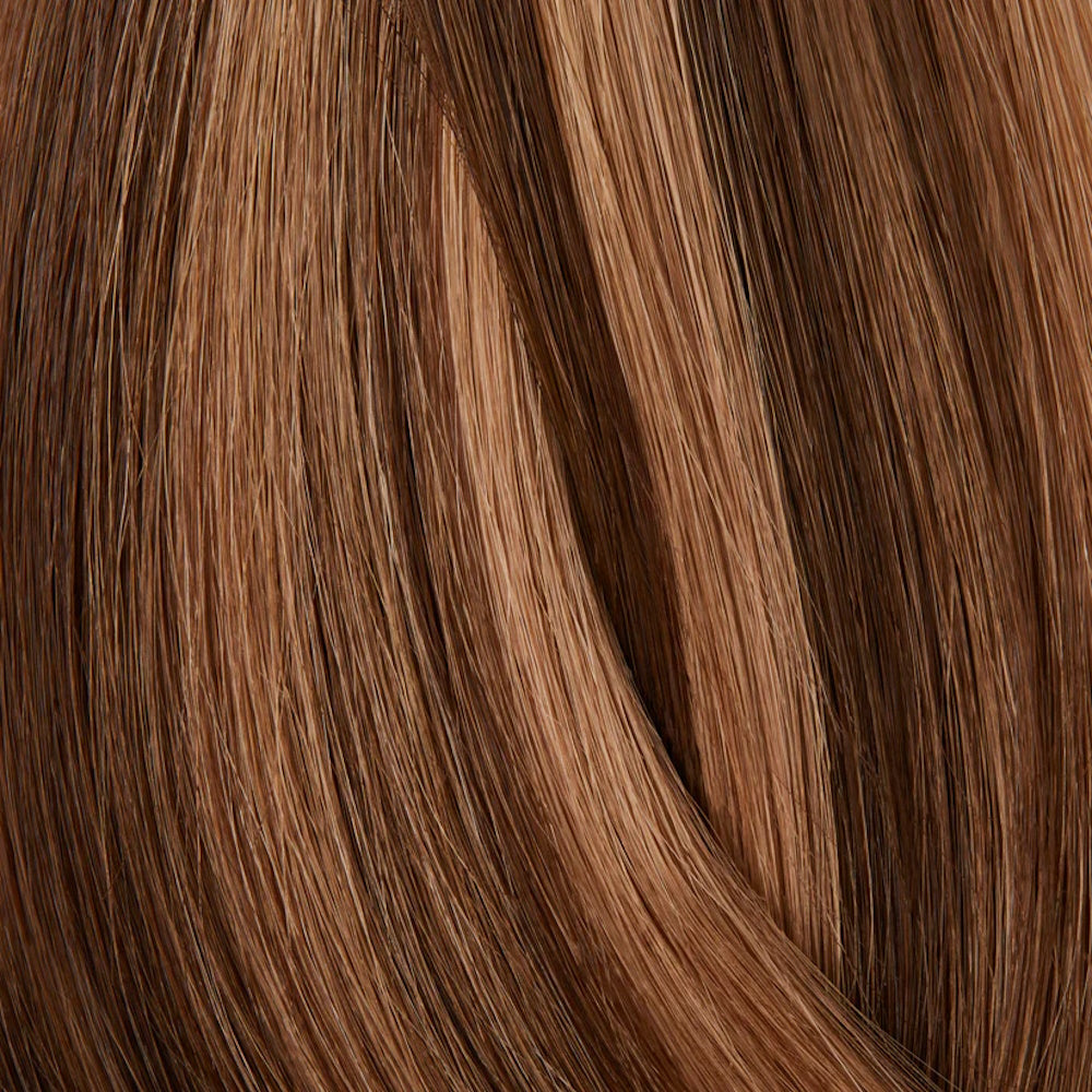 Showpony 14' Human Hair Skin Weft Tape 6G-8G Mid Brown Highlight