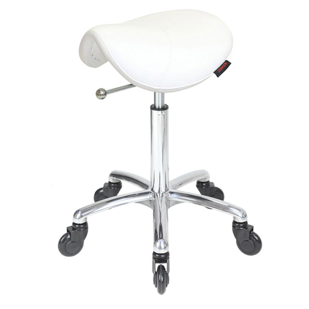 Saddle No Back Wht Chrome CC