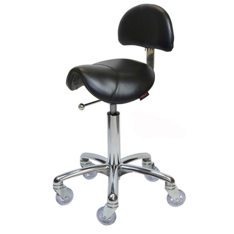 Saddle Stool with Back - Ch