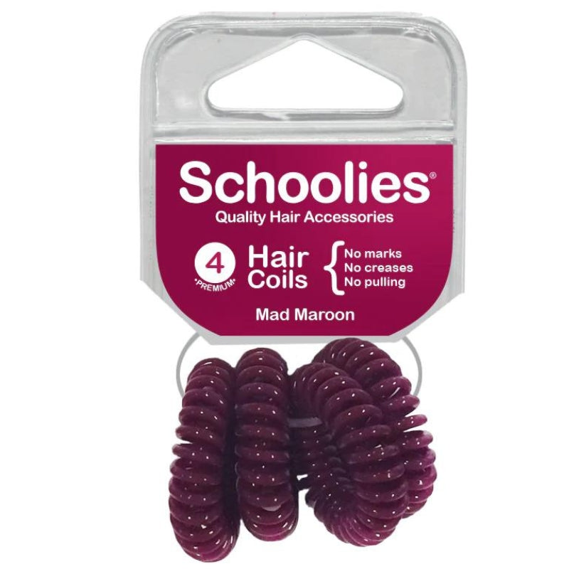 Schoolies Hair Coil 4 pieces - Mad Maroon
