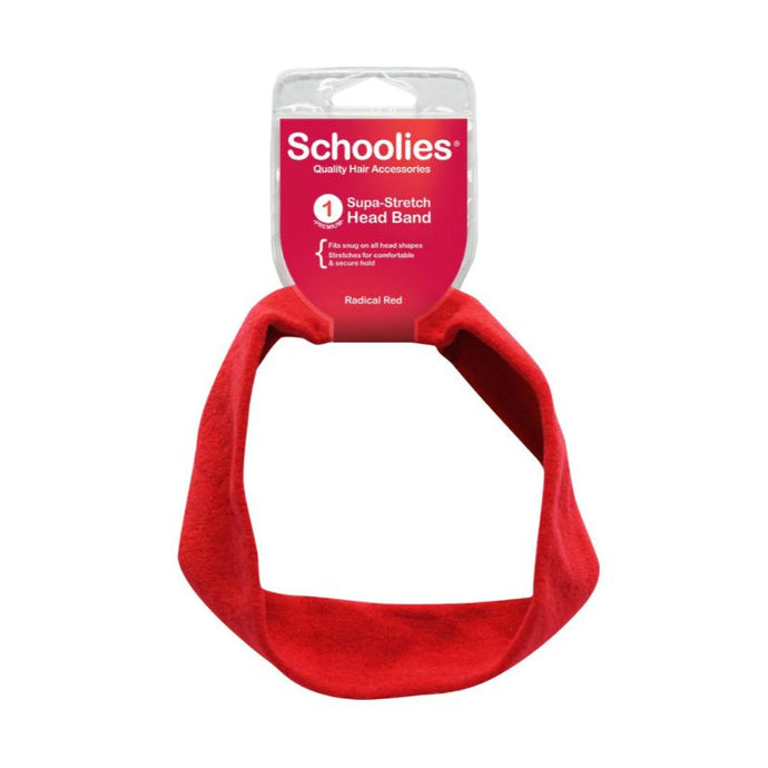 Schoolies Supa-Stretch Headband Radical Red