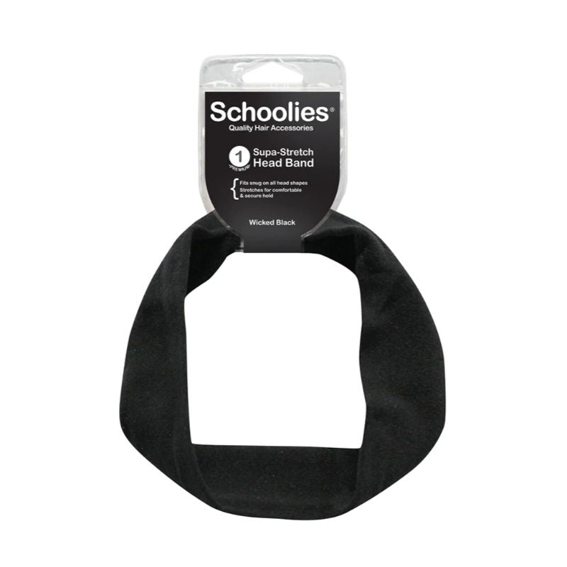 Schoolies Supa-Stretch Headband Wicked Black