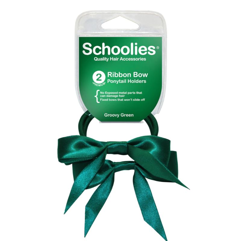 Schoolies Ribbon Bow Green