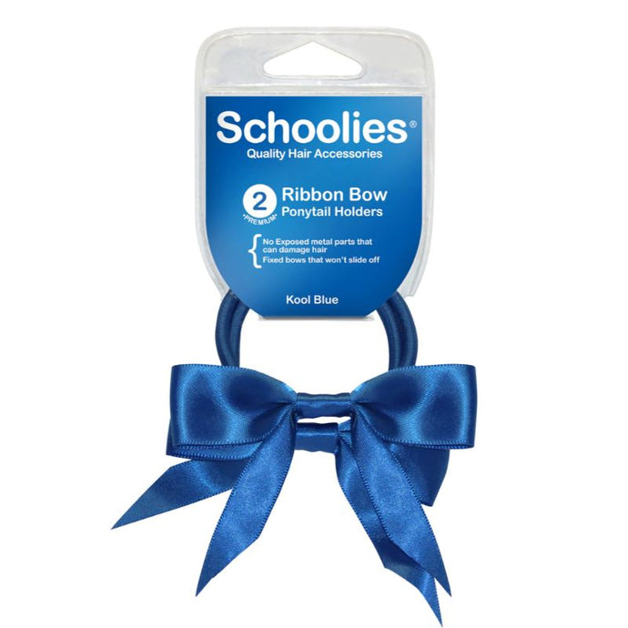 Schoolies Ribbon Bow Kool Blue