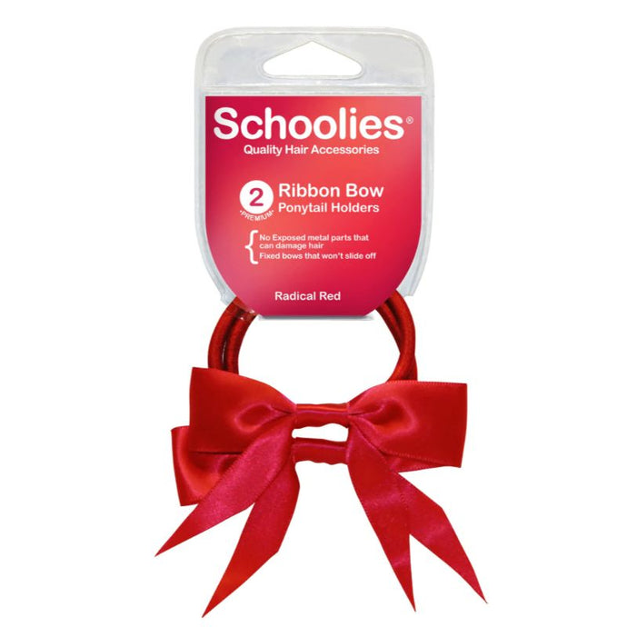 Schoolies Ribbon Bow Radical Red