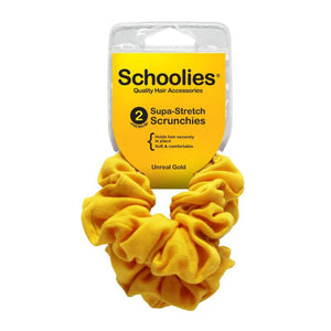 Schoolies Scrunchies Gold 2pk