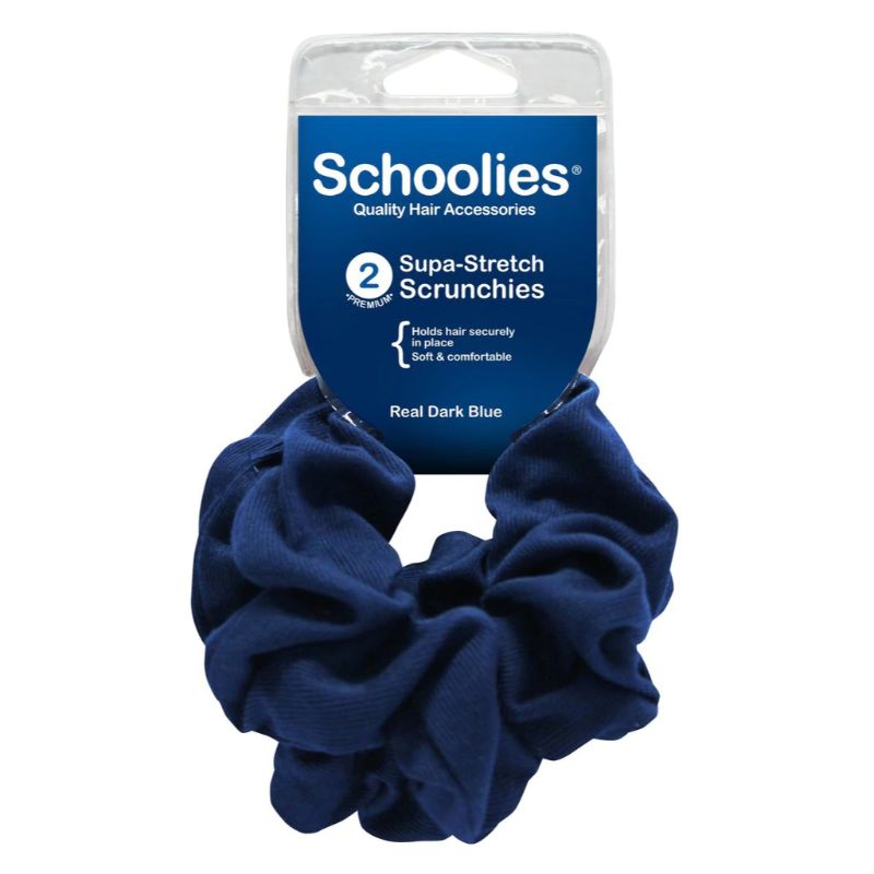 Schoolies Scrunchies Navy 2pk