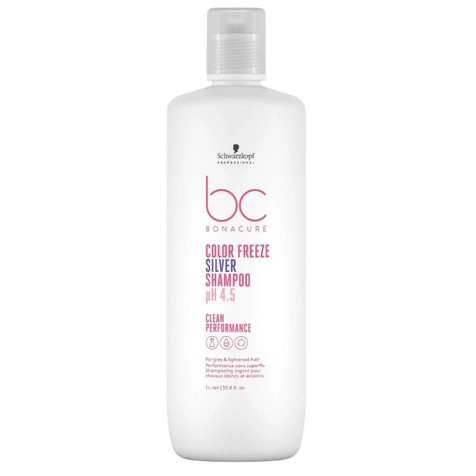 Schwarzkopf Bona Cure Clean Performance PH 4.5 Colour Freeze Silver Shampoo 1000ml