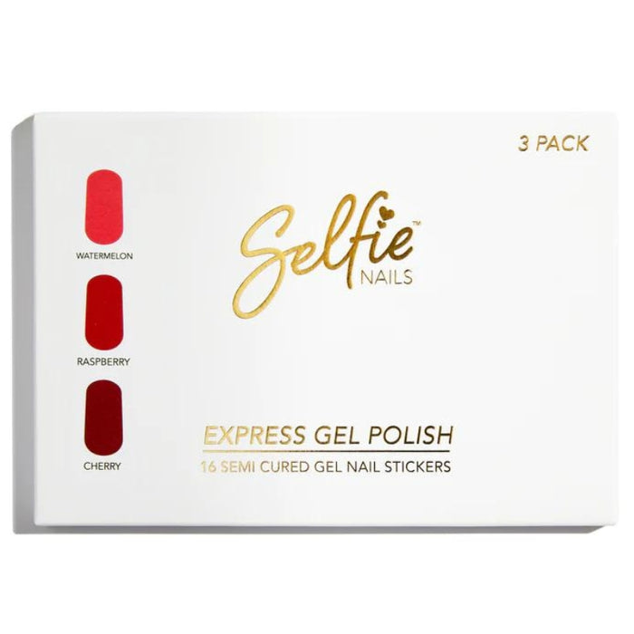 Selfie Nails Express Gel Polish Watermelon, Raspberry & Cherry