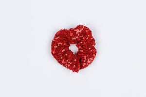 Mad About Bows Sparkle Scrunchie Red