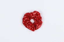 Load image into Gallery viewer, Mad About Bows Sparkle Scrunchie Red