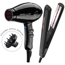 Load image into Gallery viewer, Speedy 230IR Supatitanium Infra-red Straightener + Speedy Supalite Hair Dryer
