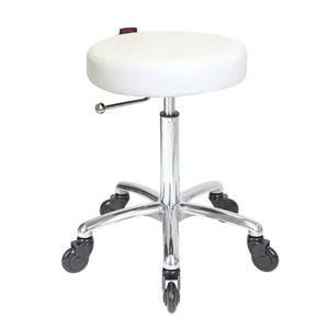 Turbo Stool White Chrome CC