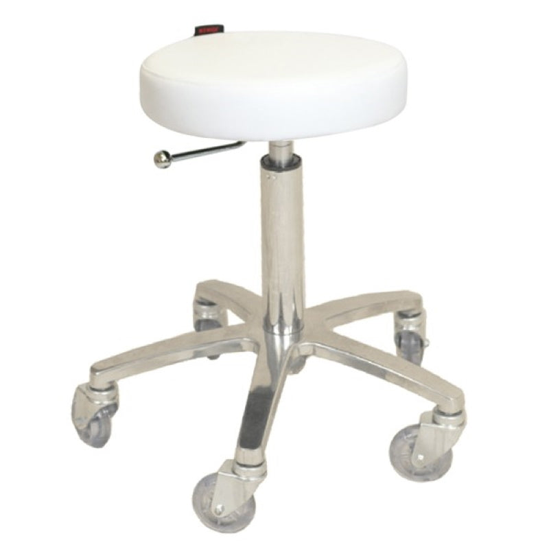 Turbo Stool White Chrome