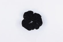 Load image into Gallery viewer, Mad About Bows Velvet Scrunchie Black