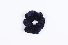 Load image into Gallery viewer, Mad About Bows Velvet Scrunchie Navy