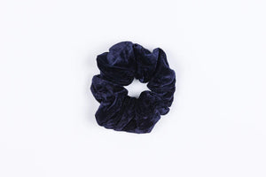 Mad About Bows Velvet Scrunchie Navy