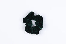 Load image into Gallery viewer, Mad About Bows Velvet Scrunchie Hunter Green