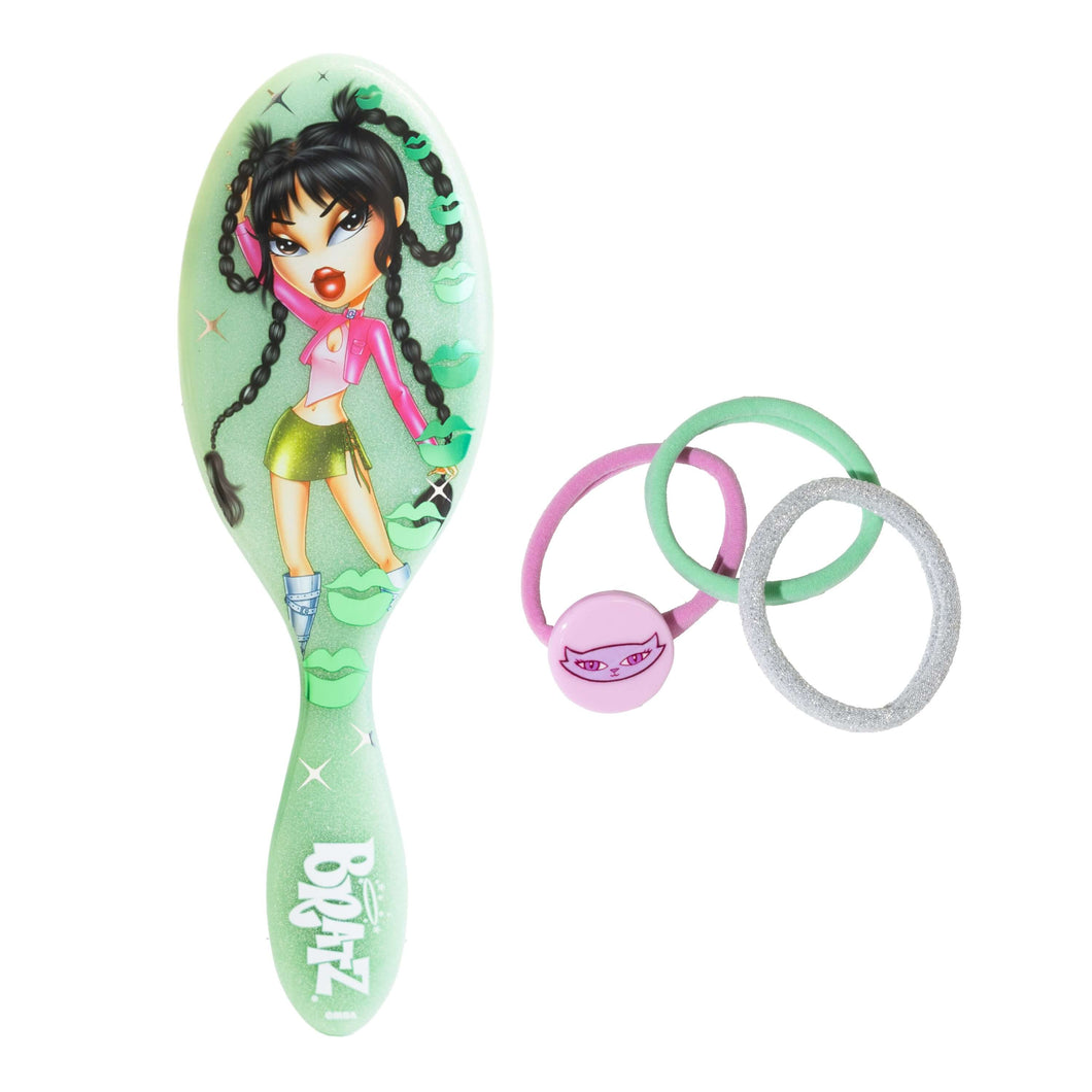 Wet Brush Bratz Detangler Jade + Hair Ties