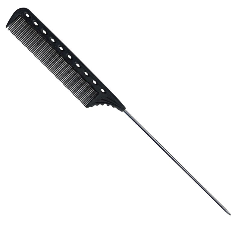 YS Park 132 Fine Long Pin Tail Comb Black