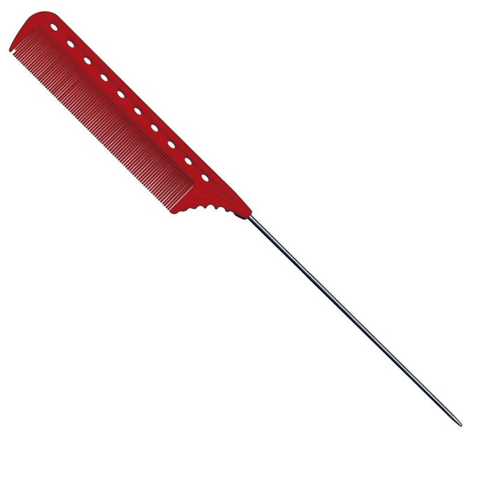 YS Park 132 Fine Long Pin Tail Comb Red