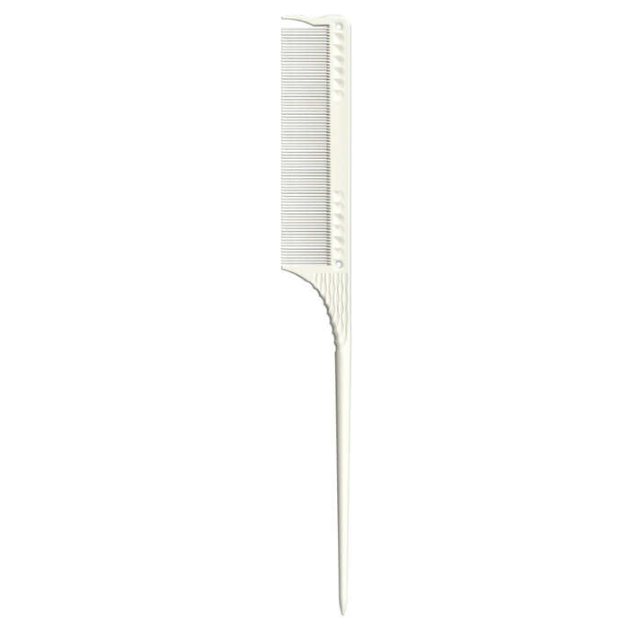 jRL Fine Tooth Tail Comb White 8.5