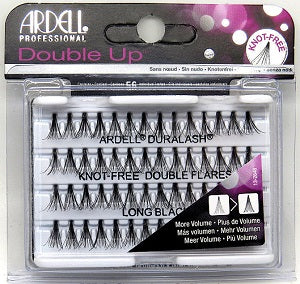 Ardell Double Up Long Black Knot Free Natural Flares 56 piece