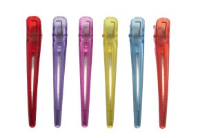 Fortress Plastic/Aluminium Sectioning Clips 4 Assorted Colours 6 Pack