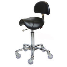 Load image into Gallery viewer, Saddle Stool with Back - Ch